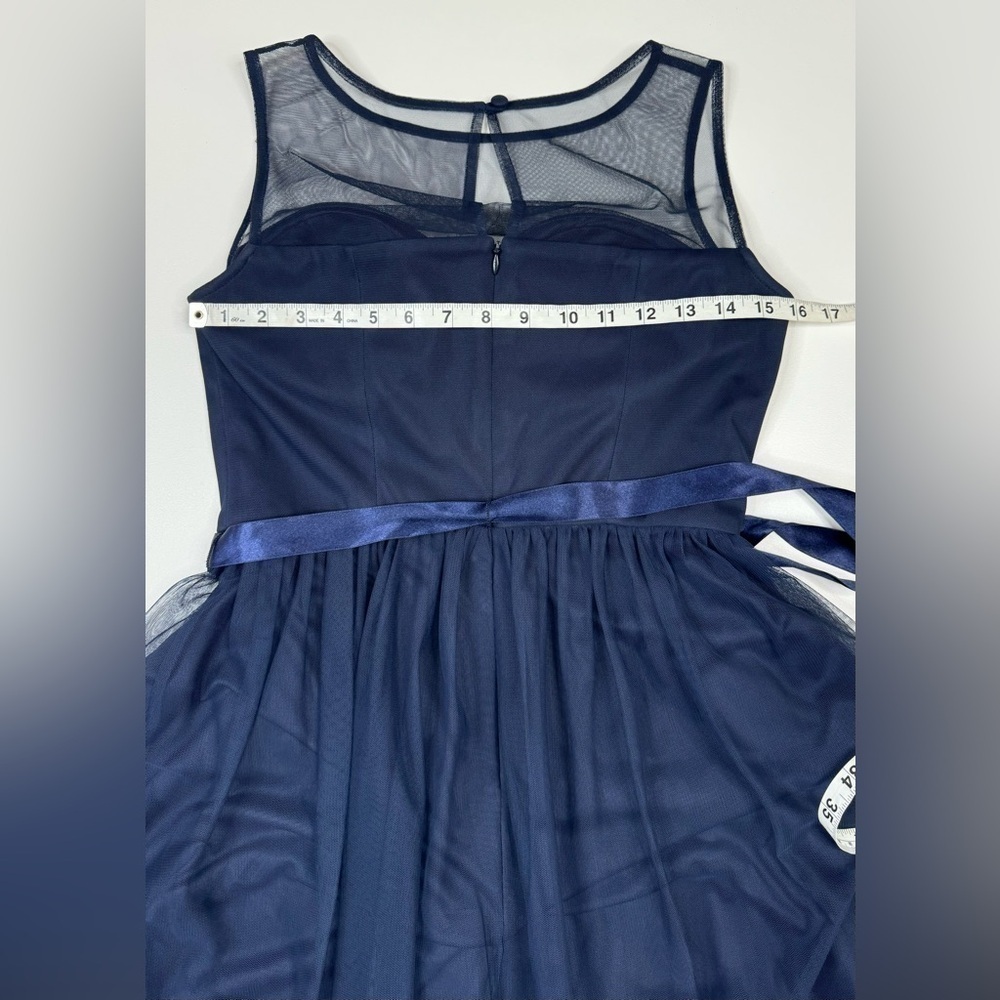 Eliza J Illusion Neckline Sleeveless Embroidery Dress Womans Small - Picture 11 of 14